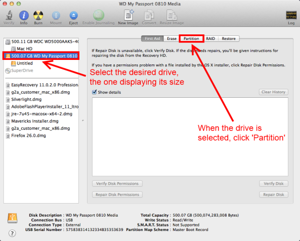 format new hard drive for mac osx install